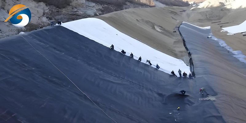 Геомембрана из высокоплотного полиэтилена HDPE для дамбы Геомембрана из высокоплотного полиэтилена HDPE для дамбы