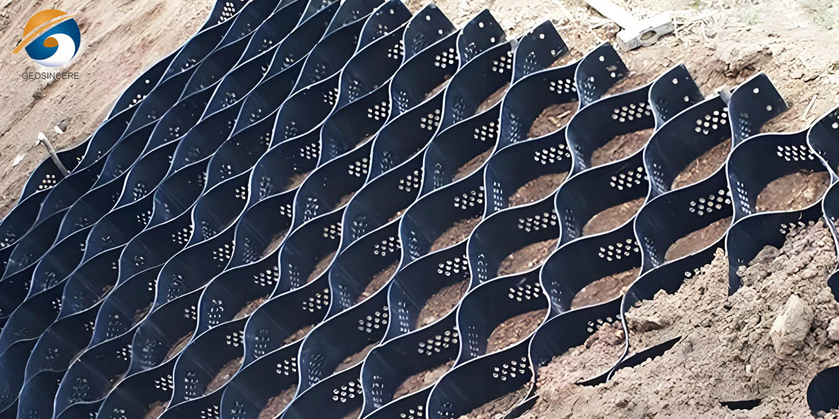 Георешётка для предотвращения эрозии почвы на склонах и берегах Георешётка для предотвращения эрозии почвы на склонах и берегах