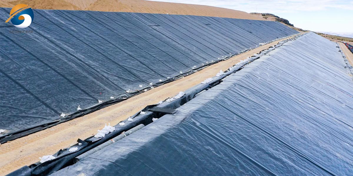 Полиэтиленовая геомембрана для защиты склонов