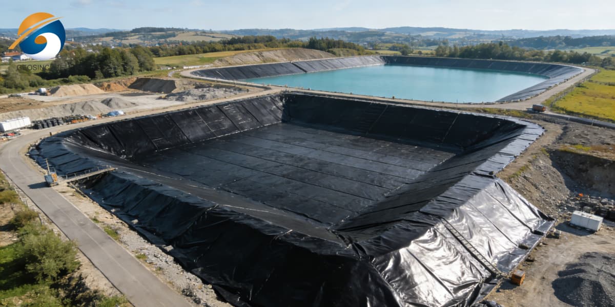 Прочная геомембрана из ПЭВП для очистных сооружений и каналов